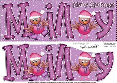 Xmas Milly Robins Large Dl & 3D Decoupage