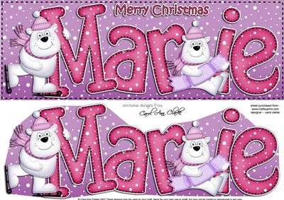 Xmas Marie Polar Bears Large Dl & 3D Decoupage