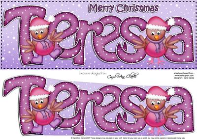 Xmas Teresa Robins Large Dl & 3D Decoupage