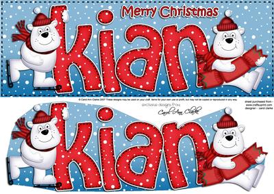 Xmas Kian Polar Bears Large Dl & 3D Decoupage