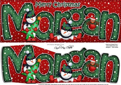 Xmas Morgan Snowmen Large Dl & 3D Decoupage