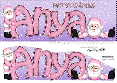 Xmas Anya Santa Large Dl & 3D Decoupage
