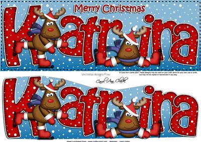 Xmas Katrina Rudolph Large Dl & 3D Decoupage
