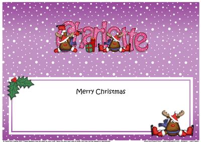 Xmas Charlotte Rudolph Matching Large Dl Insert