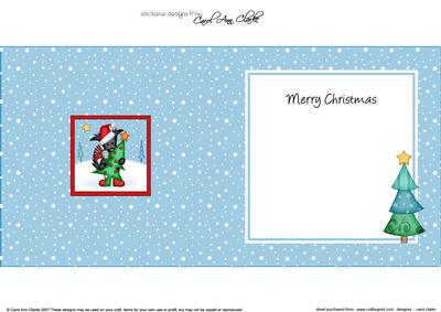 Xmas Hamish Scottie Dog Approx 5.5" x 5.5" Square Insert