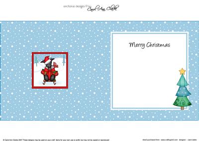 Xmas Hamish Scottie Dog Approx 5.5" x 5.5" Square Insert