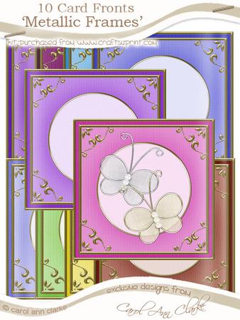 Sorbet Square 'gold Metallic Frame' Card Fronts Kit