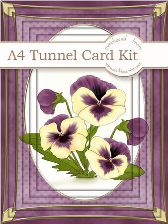 A4 Pansy in Dusky Amethyst Tunnel Card Kit