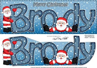 Xmas Brody Santa Large Dl & 3D Decoupage