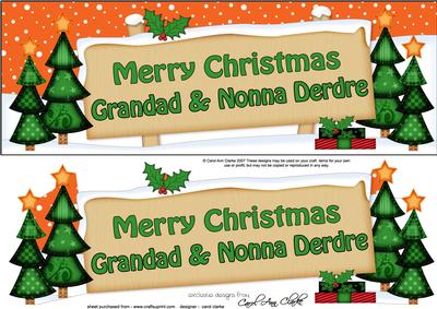 Xmas Grandad & Nonna Derdre Trees Lge Dl Easicut Decoupage