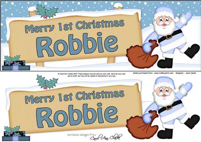 1st Xmas Robbie Santa Lge Dl Easicut Decoupage