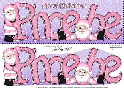Xmas Phoebe Santa Large Dl & 3D Decoupage