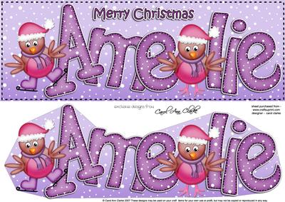 Xmas Amelie Robins Large Dl & 3D Decoupage