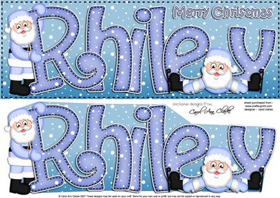 Xmas Rhiley Santa Large Dl & 3D Decoupage