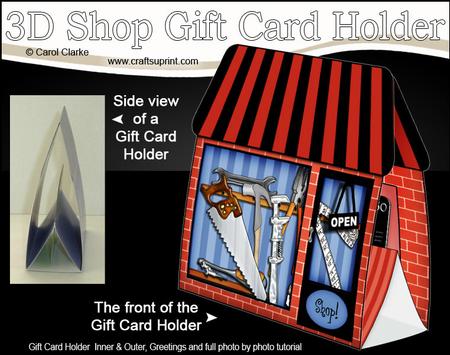 3D Little Tool Shop Gift Card Holder