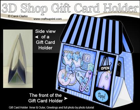 3D Little Baby Boy Shop Gift Card Holder