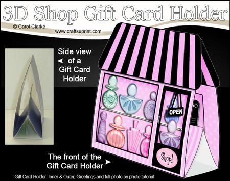 3D Little Petite Perfumerie Shop Gift Card Holder