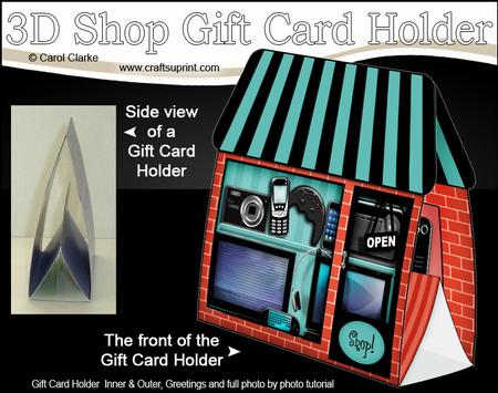 3D Little Gadget Shop Gift Card Holder