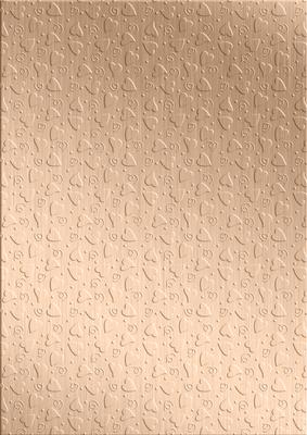 'metallic Hearts Embossed' Backing Paper