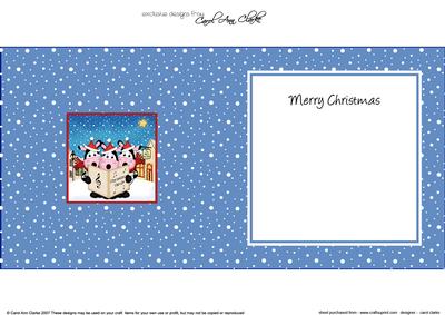 Carol Singing Moo Cows Merry Carollers Insert