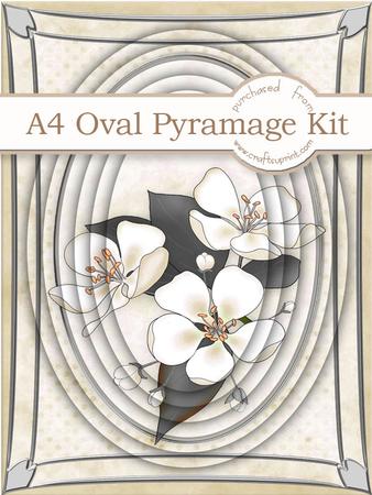 A4 Apple Blossom in Vanilla Pyramage Kit