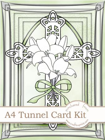 A4 When Words Fail in Green Tunnel Card Kit