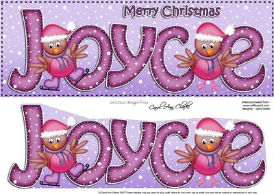 Xmas Joyce Robins Large Dl & 3D Decoupage