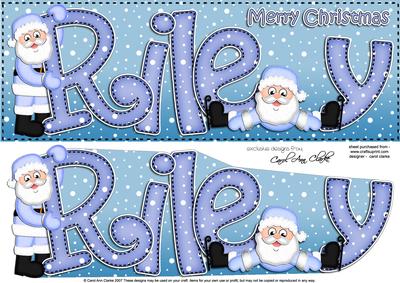Xmas Riley Santa Large Dl & 3D Decoupage