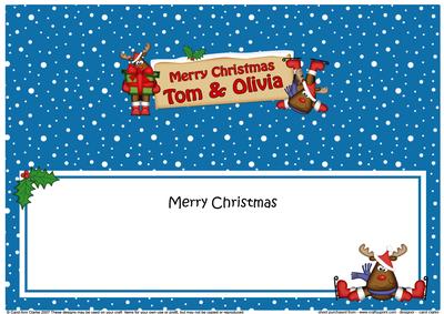 Xmas Tom & Olivia Rudolph Signpost Lge Dl Matching Insert