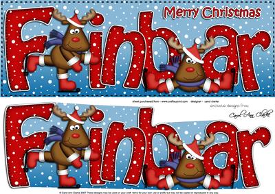Xmas Finbar Rudolph Large Dl & 3D Decoupage