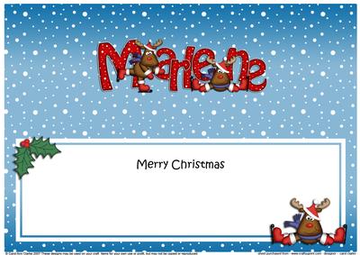 Xmas Marlene Rudolph Matching Large Dl Insert