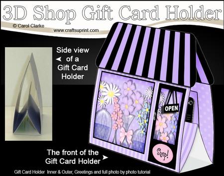 3D Little Blossoms and Blooms Shop Gift Card Holder