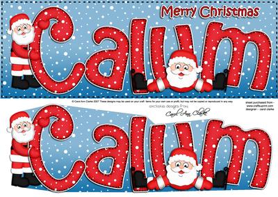 Xmas Calum Santa Large Dl & 3D Decoupage