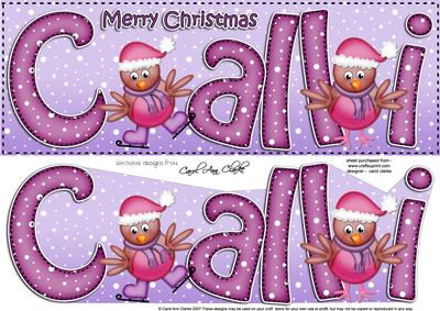 Xmas Calli Robins Large Dl & 3D Decoupage