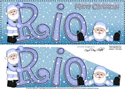 Xmas Rio Santa Large Dl & 3D Decoupage