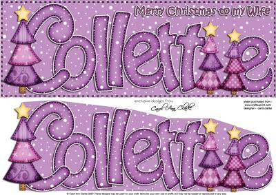 Xmas Wife Collette Trees Large Dl & 3D Decoupage