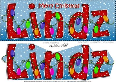 Xmas Lindz Lights Large Dl & 3D Decoupage