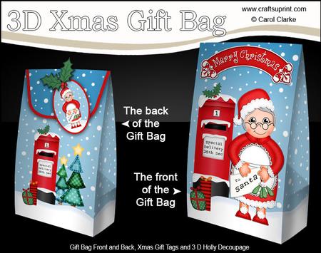 3D Xmas Mrs Claus Gift Box Mini Kit