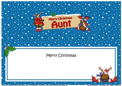 Xmas Aunt Rudolph Signpost Large Dl Matching Insert