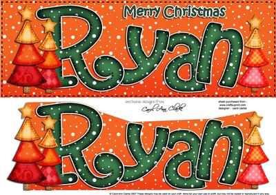 Xmas Ryan Trees Large Dl & 3D Decoupage