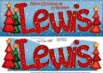 Xmas Brother Lewis Trees Large Dl & 3D Decoupage