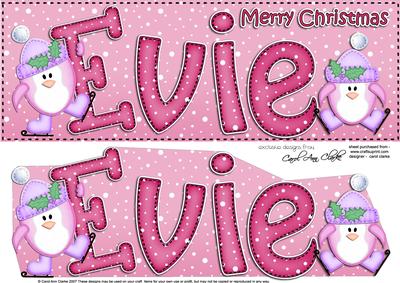 Xmas Evie Penguins Large Dl & 3D Decoupage