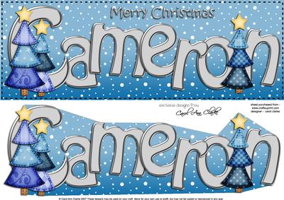 Xmas Cameron Trees Large Dl & 3D Decoupage