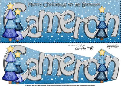 Xmas Brother Cameron Trees Large Dl & 3D Decoupage