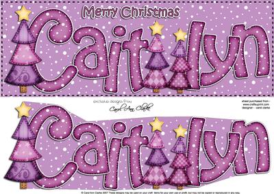Xmas Caitlyn Trees Large Dl & 3D Decoupage