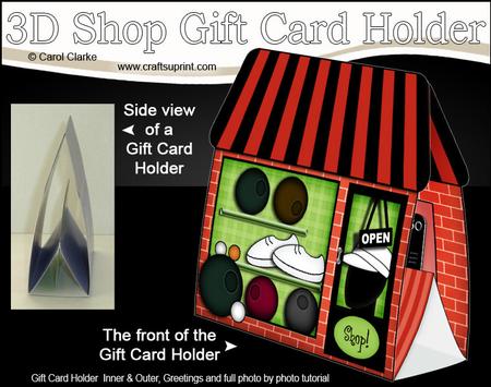 3D Little Bowls Shop Gift Card Holder