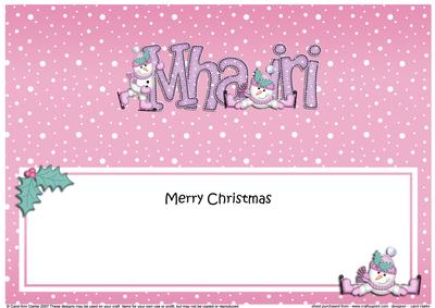 Xmas Mhairi Snowmen Matching Large Dl Insert