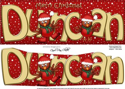 Xmas Duncan Robins Large Dl & 3D Decoupage