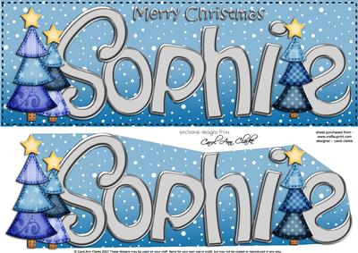 Xmas Sophie Trees Large Dl & 3D Decoupage