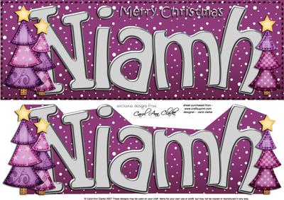 Xmas Niamh Trees Large Dl & 3D Decoupage